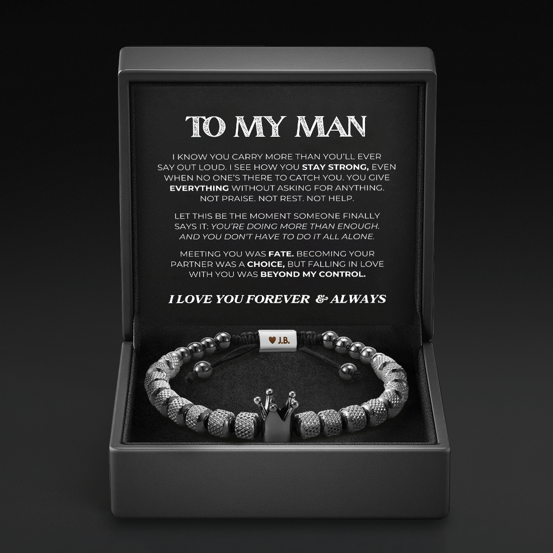 Straighten Your Crown - Personalized Crown Bracelet