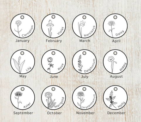 "To Mom" - Personalized Birth Flower Necklace w/ Luxury LED Box